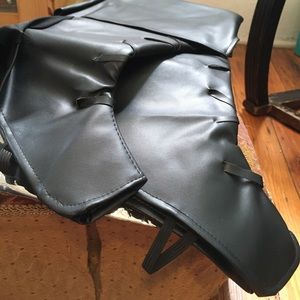 Black Faux Leather Studded Three-Piece Costume Set